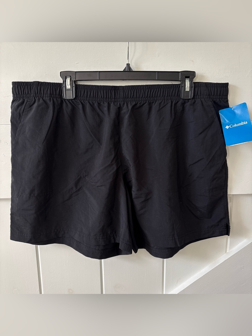 Columbia Sandy River Short Women’s XL 5” Inseam Black Regular Fit Elastic Waist